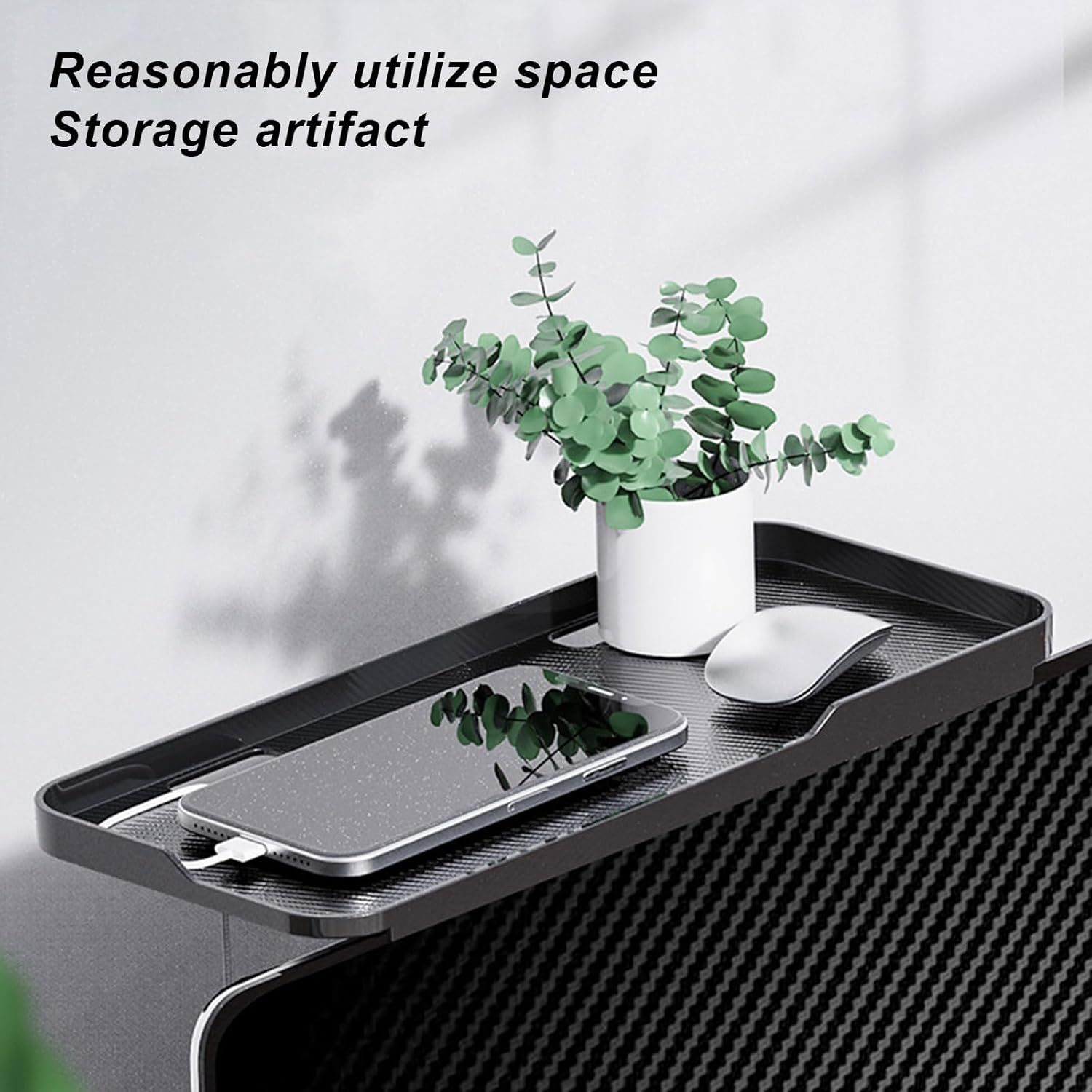 Wesoke 2 Pcs TV Top Shelf Screen Top Storage Stand, Black Computer Monitor Top Mounting Bracket Adjustable Cable Box Mount Shelf with 12 Inch/30Cm Platform for Speakers/Router/Sound Bars/Game Console image number 2