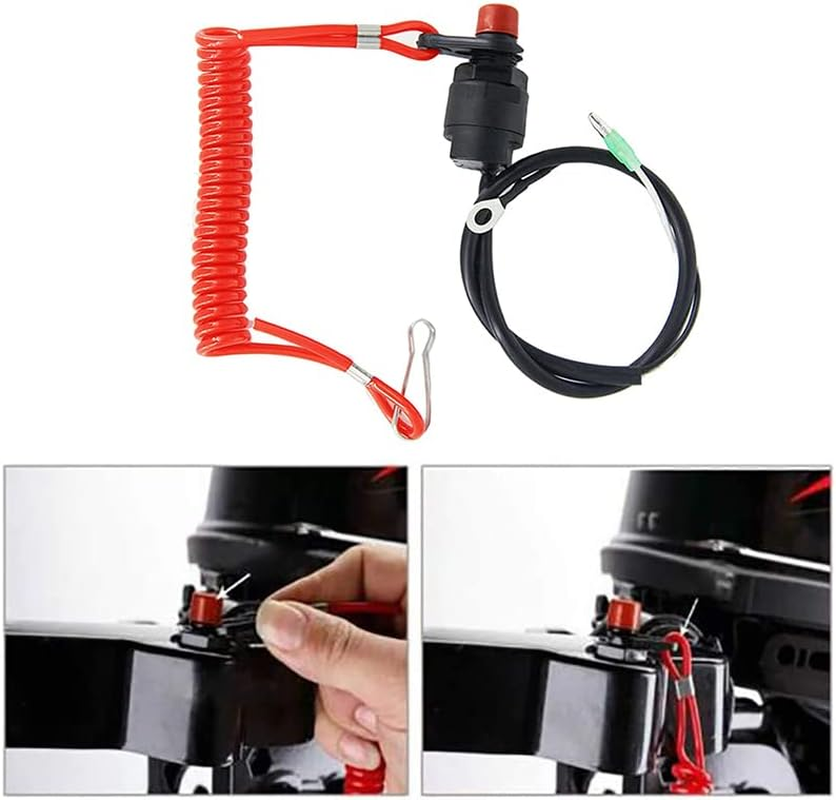Boat Outboard Engine Motor Kill Stop Switch Safety Tether Lanyard for Yamaha- Essential for Secure Boating image number 5
