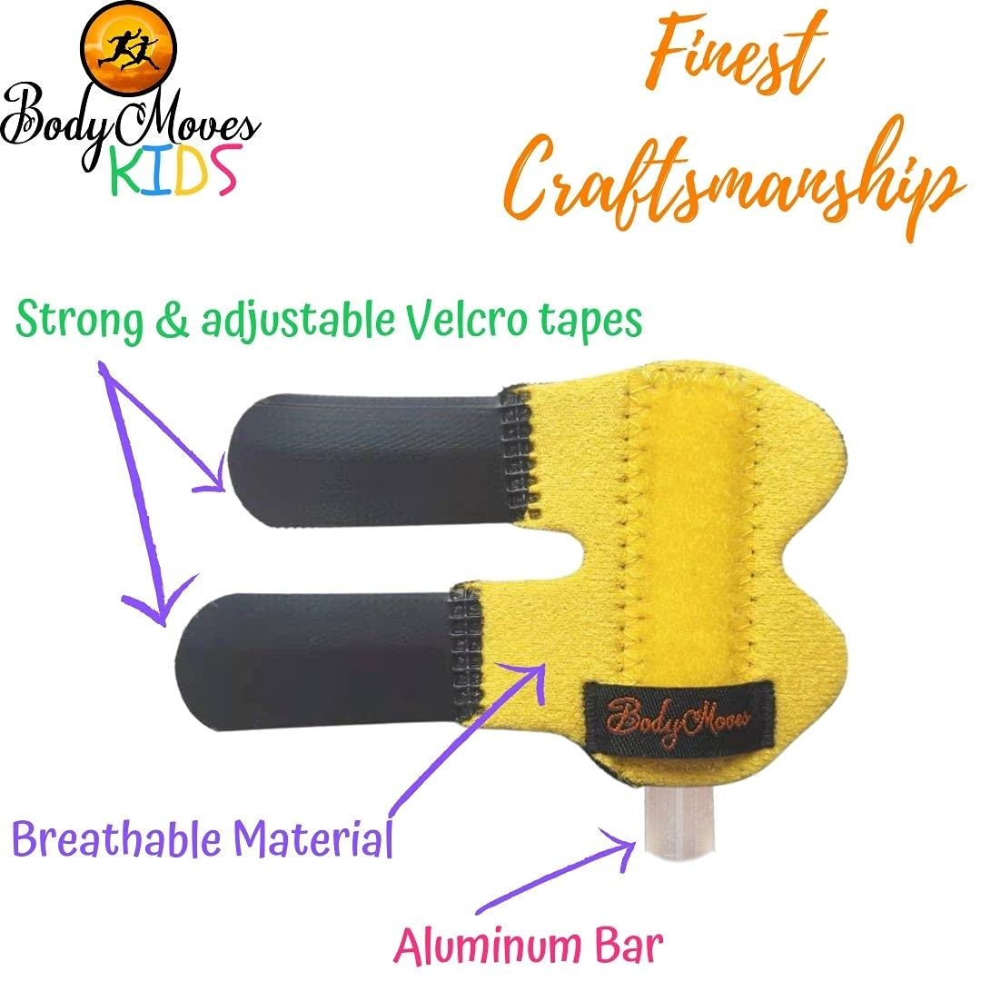 Bodymoves Finger Splints for Teens and Little Pinky Mallet Broken Trigger Finger Post Operative Care (Sunny Yellow) image number 4