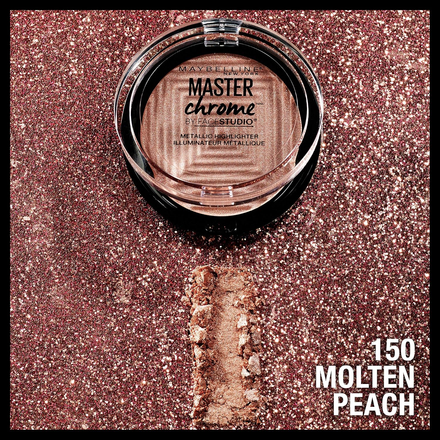 MAYBELLINE Facestudio Master Chrome Metallic Highlighter - Molten Peach image number 2