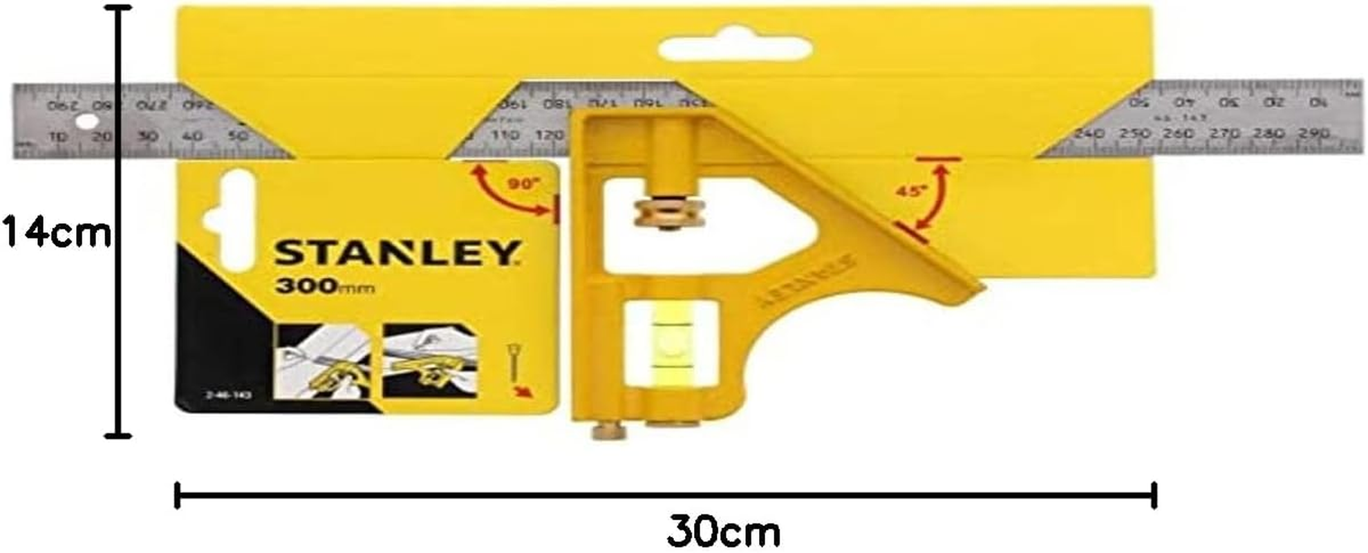 STANLEY 2-46-143 Contractor Grade Combination Square, 300 Mm image number 2