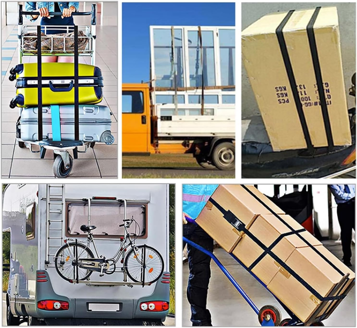 4PCS Tie down Strap Cargo Straps with Fastening Buckle for Car Luggage（3M） image number 6