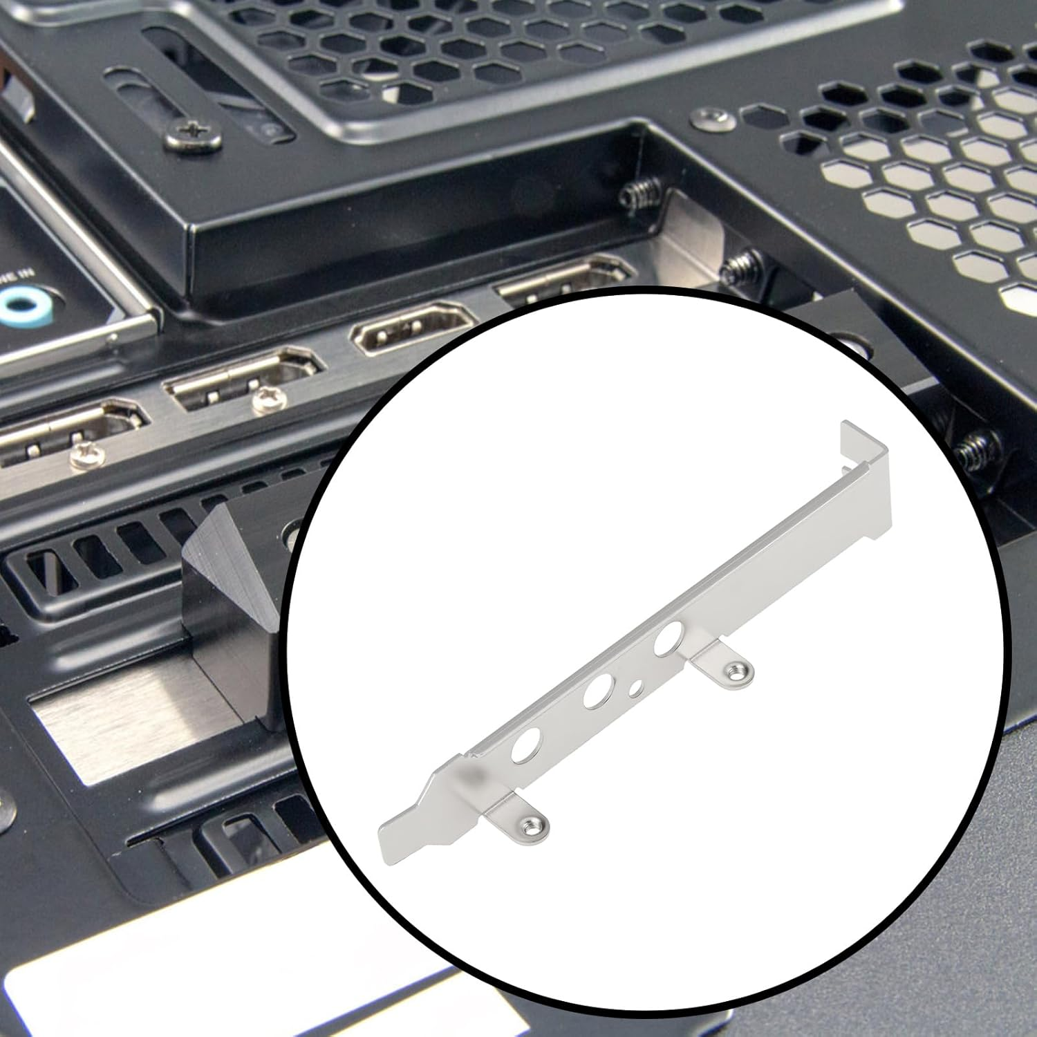 2Pcs 3 Hole Full Height Bracket Compatible with Standard PCI AGP Slot Case image number 3