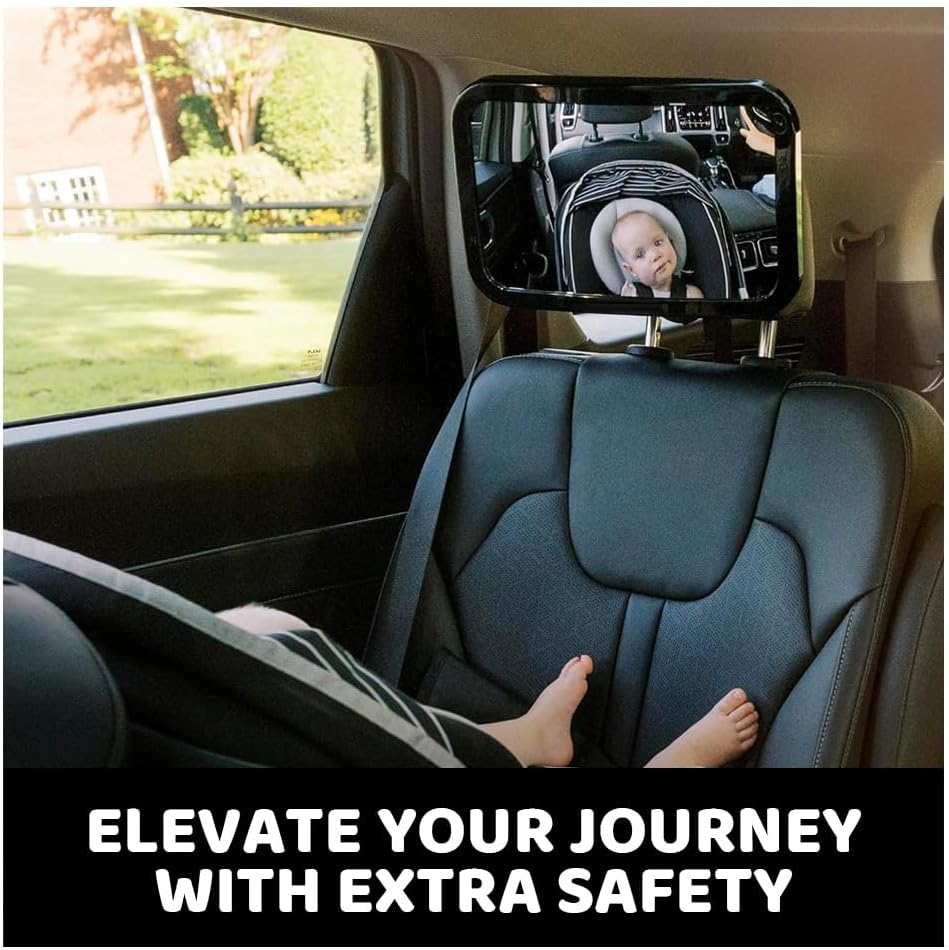 Cubble Wide-Angle,Shatterproof 360&deg; Car Mirror, Improved Version with Removable Base, Wide Angle View (Black) image number 1