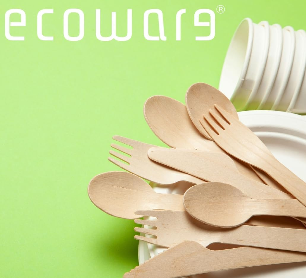 Strong Ecoware&reg; 16Cm (6.3Inch) Spork - (Pack of 50) | 100% Natural, Biodegradable & Compostable Disposable Forks | Toxic Free image number 5