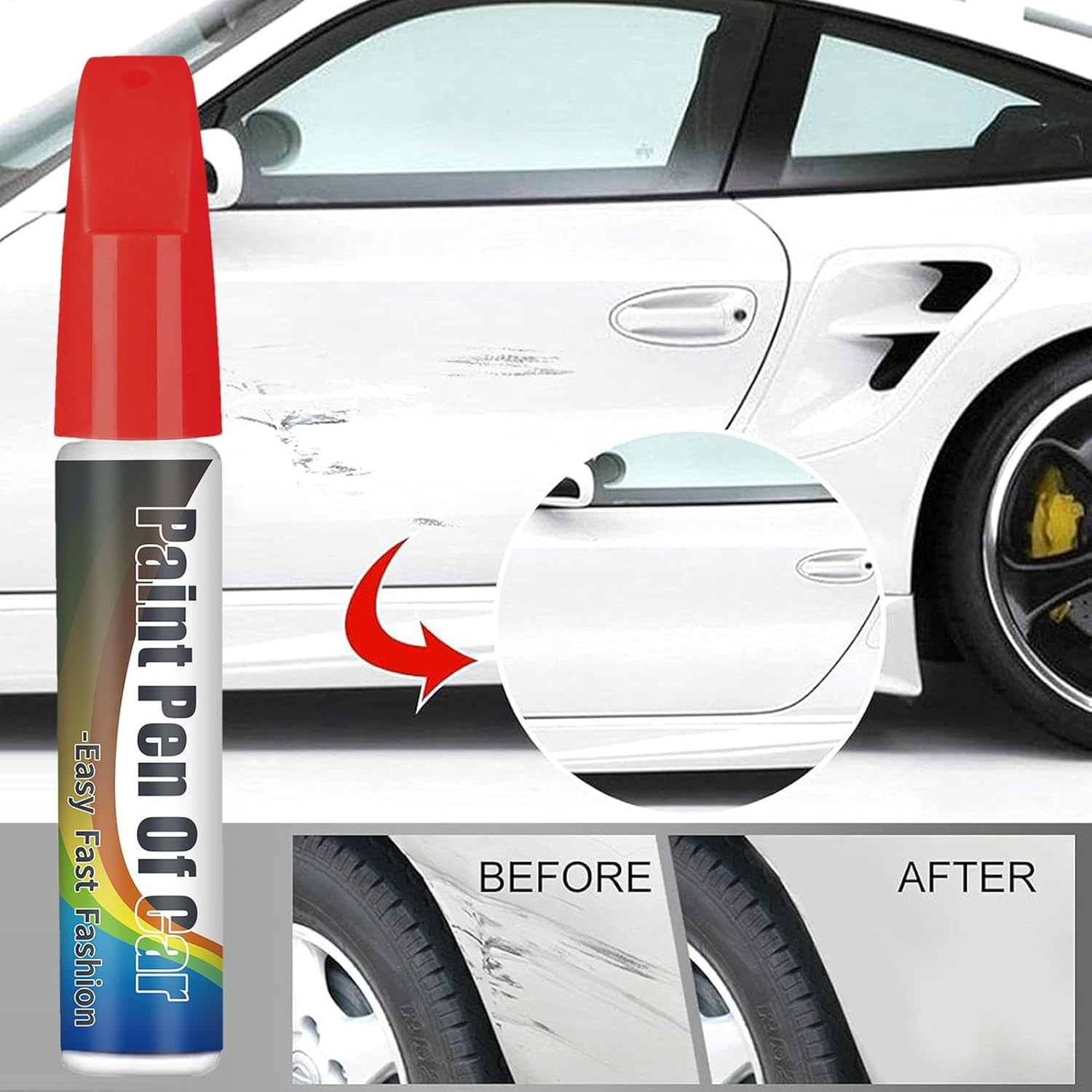 Auto Paint Repair Pen - 12Ml Waterproof Portable Auto Scratch Repair Pen,Multifunctional Car Accessories, Auto Paint Pen, Professional Vehicle Paint Repair Tool for Water Dirt image number 5