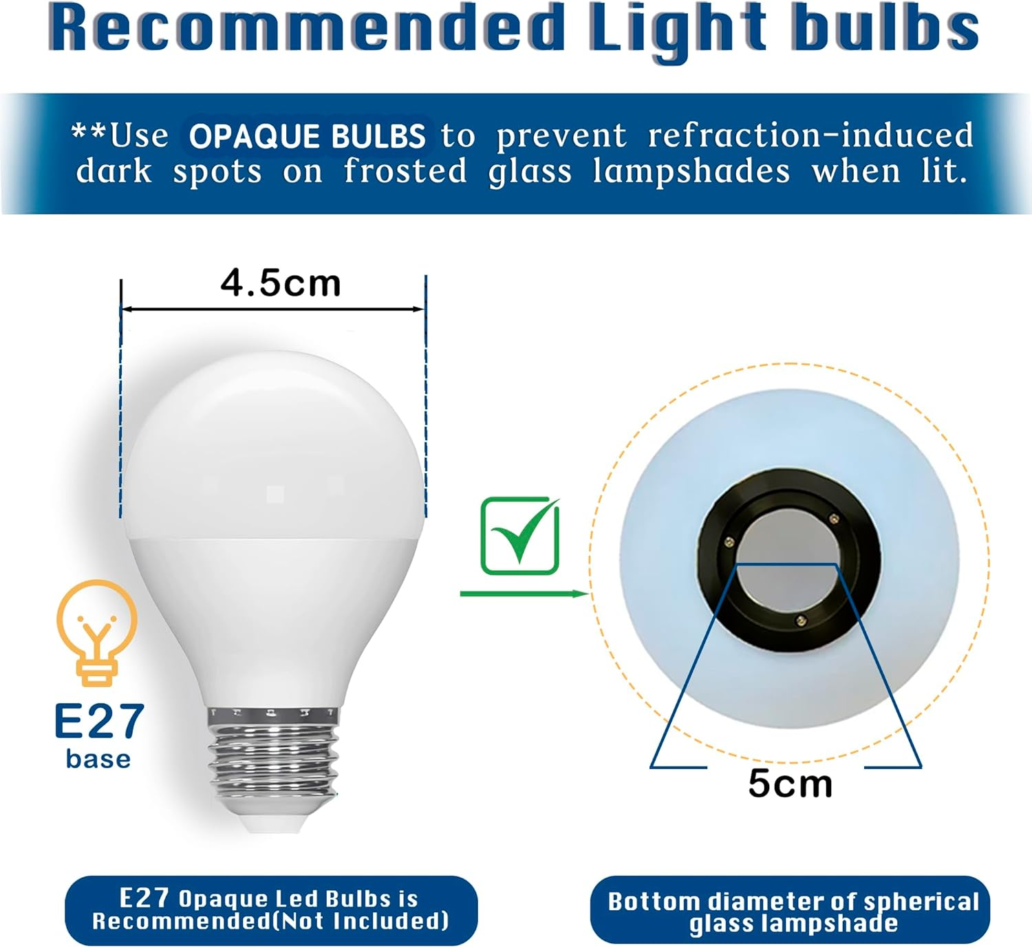 Black Ceiling Lights 18Cm Frosted Glass Globe Mid Century Semi Flush Mount Modern Ceiling Light Fixtures for Bedroom Hallway Entryway Bathroom E27 220V image number 5