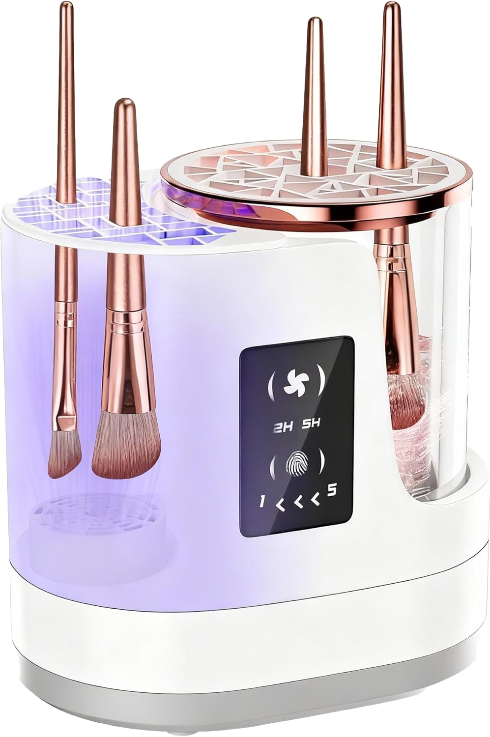 Zoltrax Makeup Brush Cleaner Machine,3 in 1 Automatic Brushes with Makeup Brush Dryer and Holder,Portable USB Cosmetic Brushes Cleaner Tool for All Size Makeup Brushes,Contour, Eyeshadow,Blush Brush image number 6