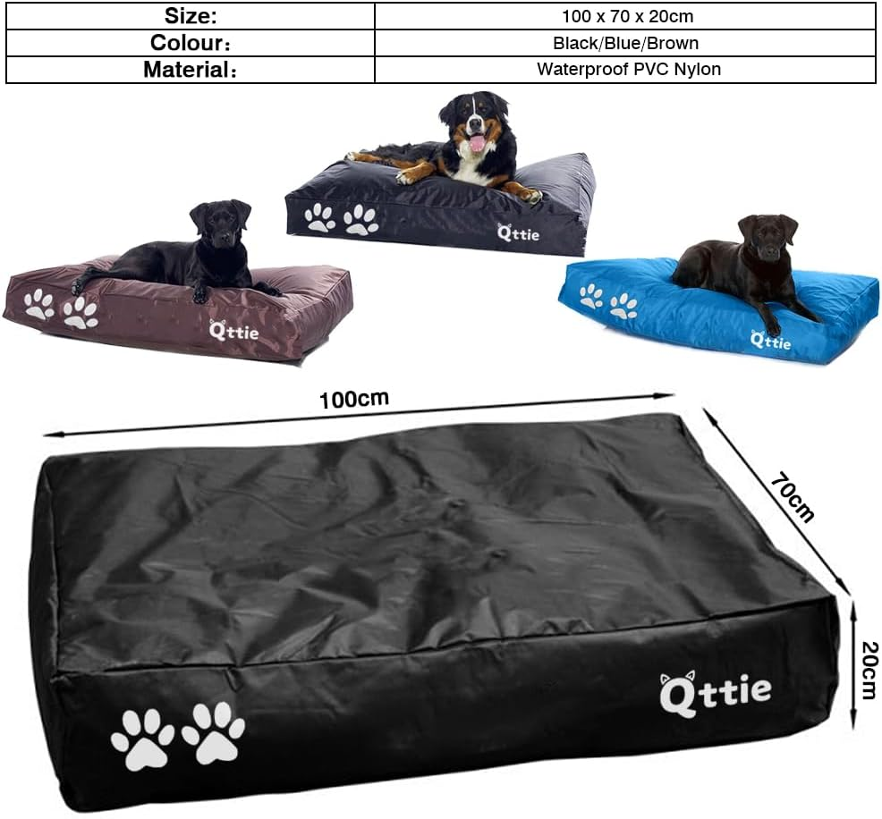 Dog Bean Bag,Dog Bed Waterproof and Removable Washable Cover(No Filler),420D PVC Nylon, Soft Mats Mattress Cushion, Dog Crate Bed for Small/Large Dogs,Calming Dog Bed Covers 70X100CM Light Blue