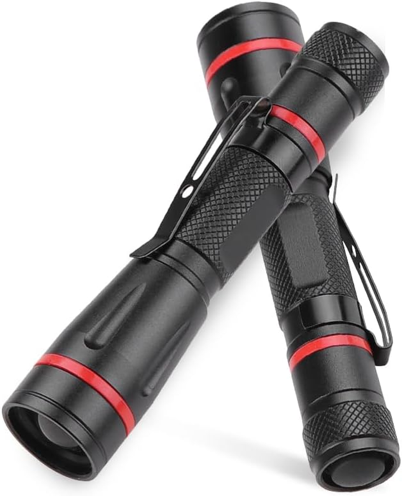 LED Pocket Pen Light Flashlight Small Mini Flashlights Handheld Pen Lights Penlight with Clip for Camping, Home, Outdoor, Inspection, Emergency Use (5 Pieces 3.7 Inches) image number 4