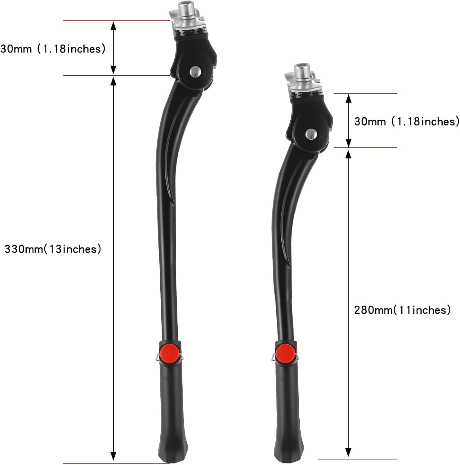 SPICIMOMO Bike Kickstand for 24-29 Inch Bicycles, Aluminum Alloy Adjustable Bike Stand with Button-Style Latch, Suitable for Mountain Bike, Road Bike, Hybrid Bike