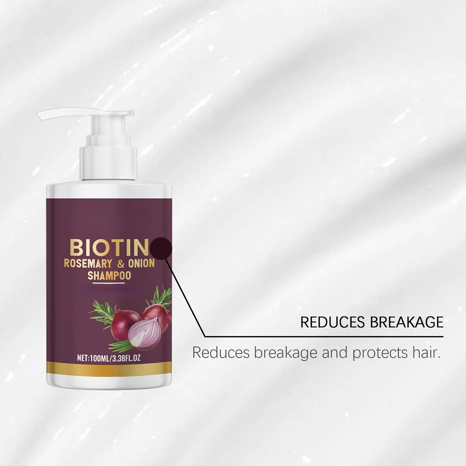 Onion Biotin & Rosemary Shampoo, Volumizing Shampoos for Thinning Hair & Greasy Hair Shampoo, Travel & Volumes Shampoos for Curly Hairs, Thicker & Stronger Hairs for Men & Women (2) - 2 image number 3