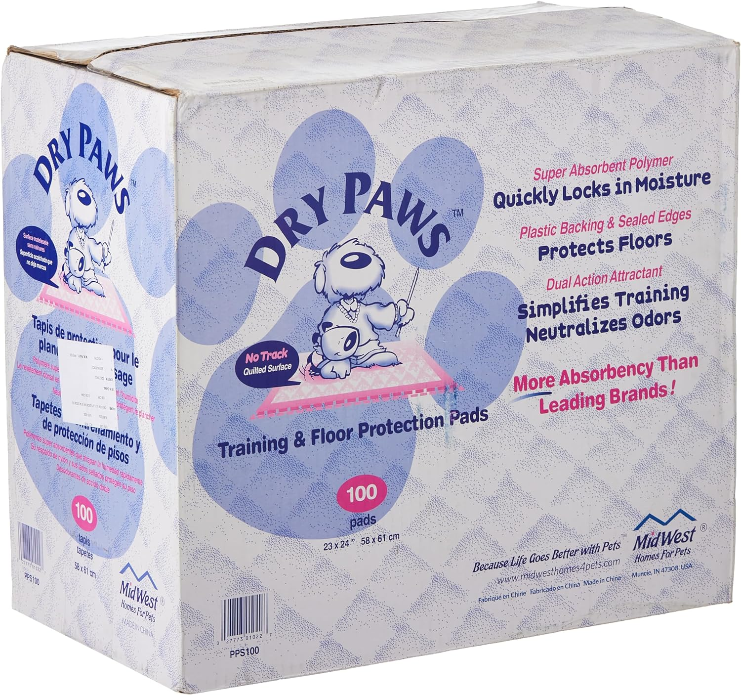 Midwest Homes for Pets Dry Paws Training and Floor Protection Pads, 30-Count