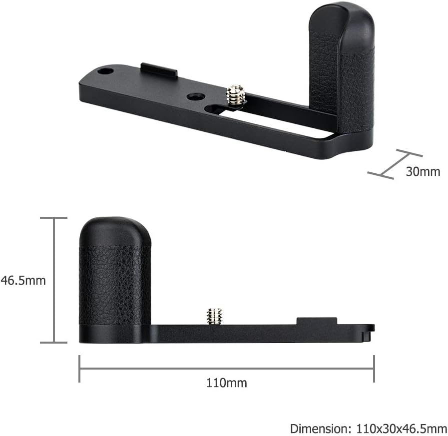 JJC Dedicated Metal Hand Grip L Bracket for Sony RX100 VII RX100M7 Anti-Slip Holder, No Blocking to HDMI Multi Microphone Jack & Battery Memory Card Compartment, Replaces Sony AGR2 Attachment Grip image number 2
