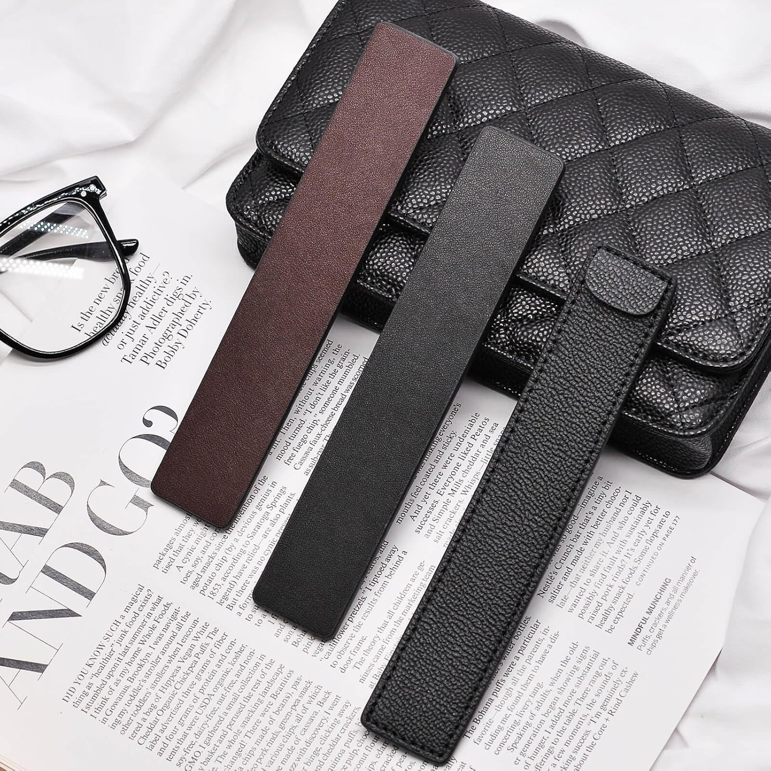 QIUTIMIY Leather Wallet WOC Base Shaper Chain Protector Film, Leather Anti-Wear Padding Inner Padding Matching Inner Padding (Black, Leather Base Shaper) - Black Felt image number 6