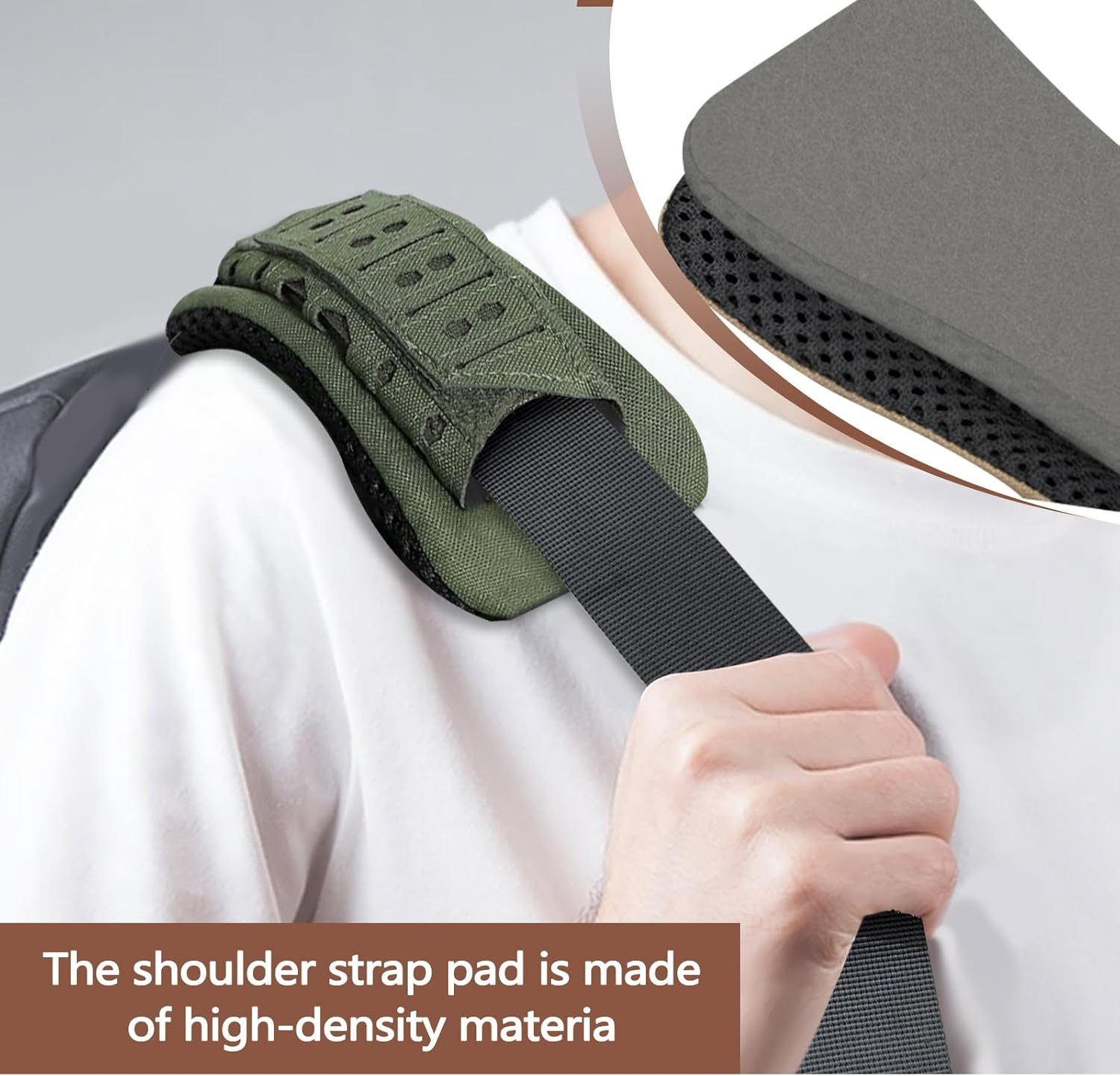 Sekonow 2 Pack Shoulder Strap Pad for Tactical Vest, Breathable Backpack Strap Pads Bag Strap Soft Mesh Cushion Pads for Plate Carrier, Chest Rig, Sling Bag, Duffle Bag image number 2