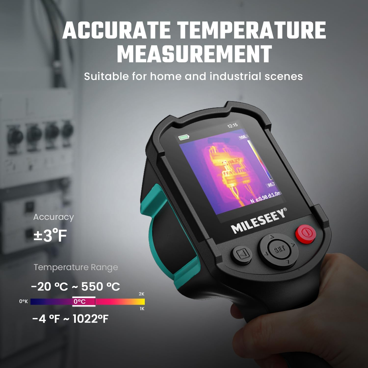 MILESEEY TR10 Thermal Imaging Camera, Super Resolution 240 X 240, 25Hz Infrared Camera, -4&deg;F to 1022&deg;F, 8H Runtime, 192 X 192 IR Resolution, Handheld Thermal Imager for Accurate Inspection image number 1