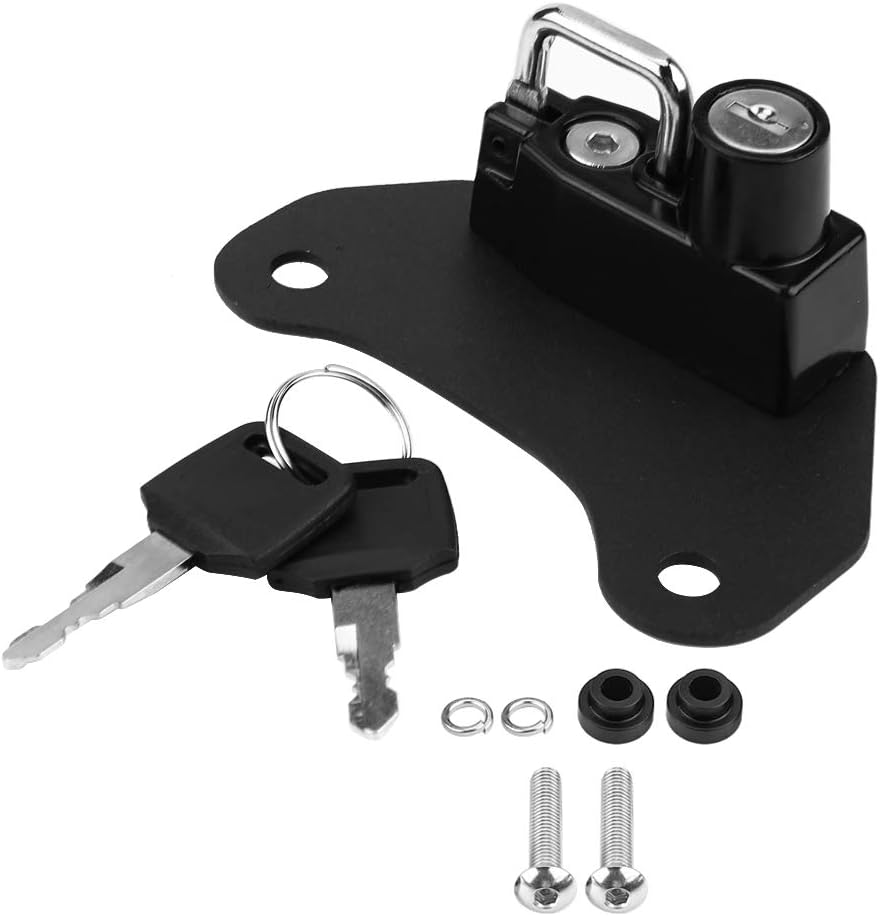 For Indian Scout Bobber Accessories 2021 Motorcycle Helmet Lock,Aluminium Alloy Lock Mount Hook with 2Pcs Keys for 2015-2018,11 * 5.3 * 4.3Cm/4.3 * 2.1 * 1.7In(Black) image number 6