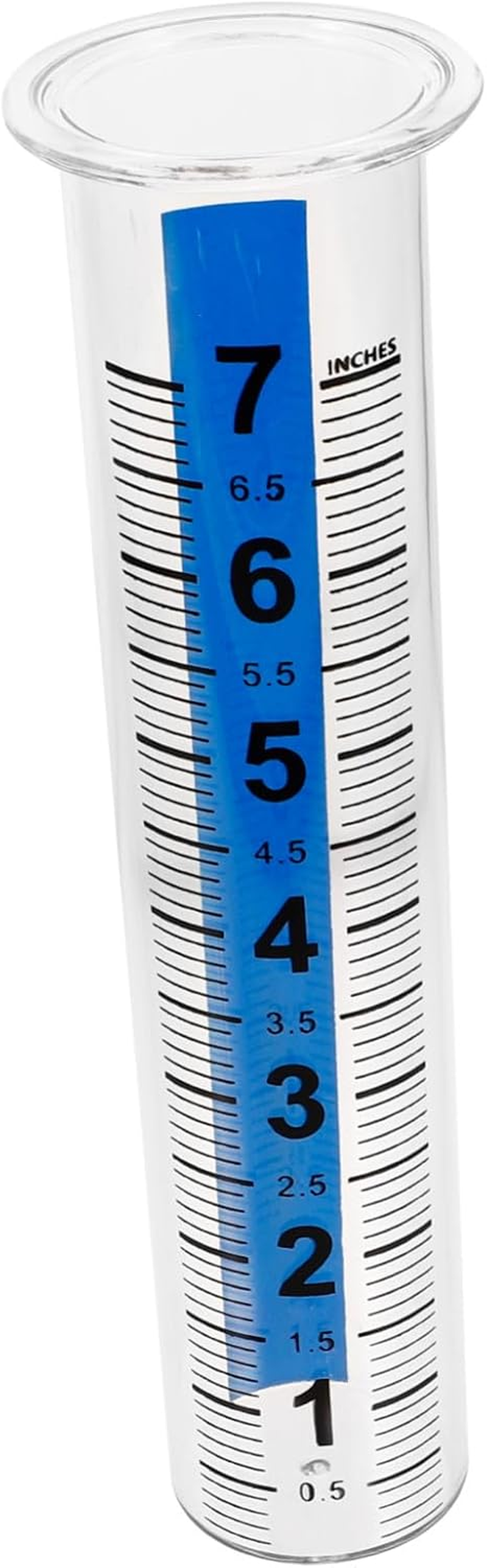 Abaodam Transparent Rain Gauge with Scale Outdoor Plastic Rain Measuring Tube for Garden Lawn Watering Accurate Precipitation Collector Tool with Blue Markings Read Measurement image number 2