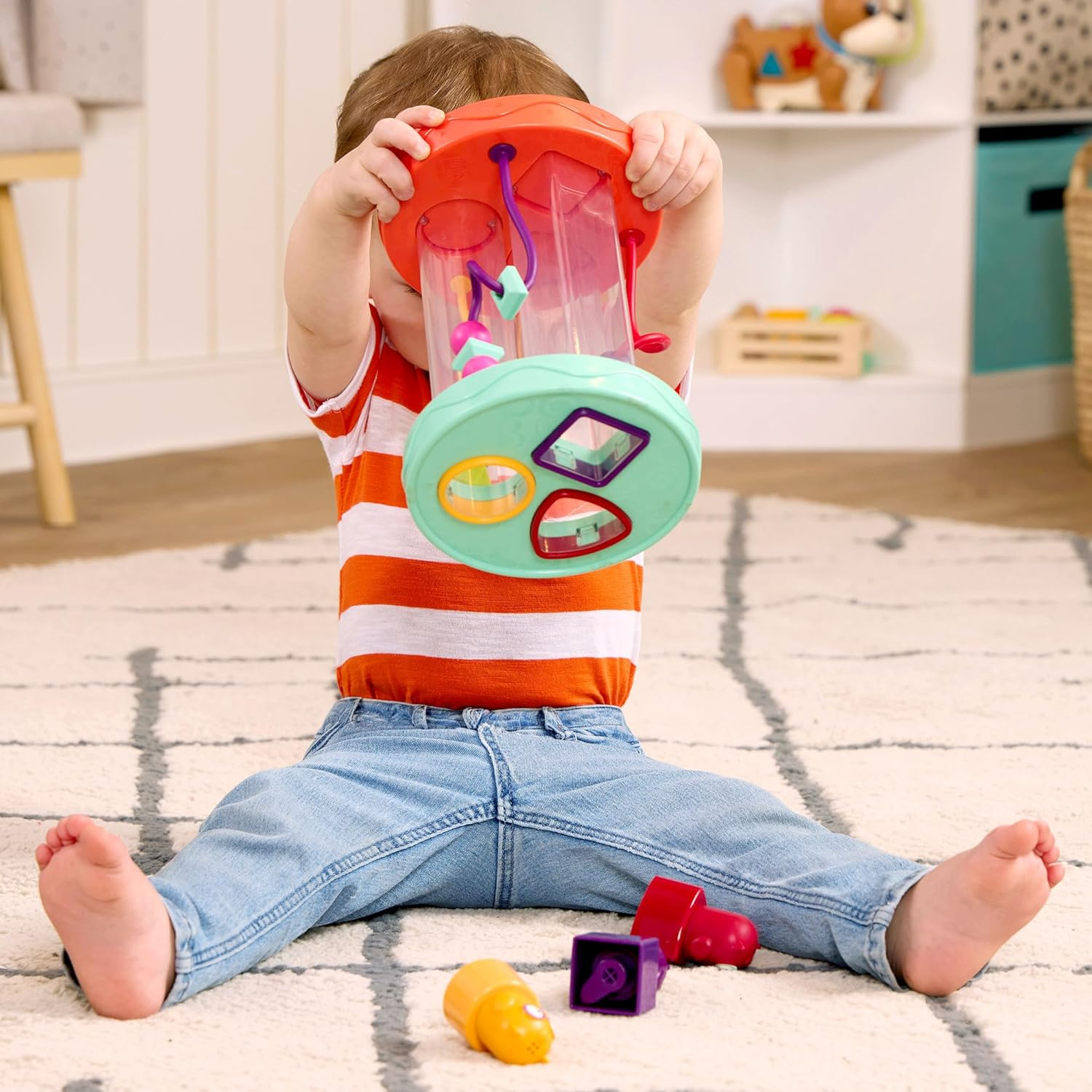 B. Toys &ndash; Baby Shape Sorter &ndash; Sorting Toy with 3 Owls &ndash; Colorful Shapes, Bead Maze & Fun Sounds &ndash; Developmental & Educational Game for Babies & Toddlers &ndash; Hooty &ndash; Hoo &ndash; 10+ Months image number 1