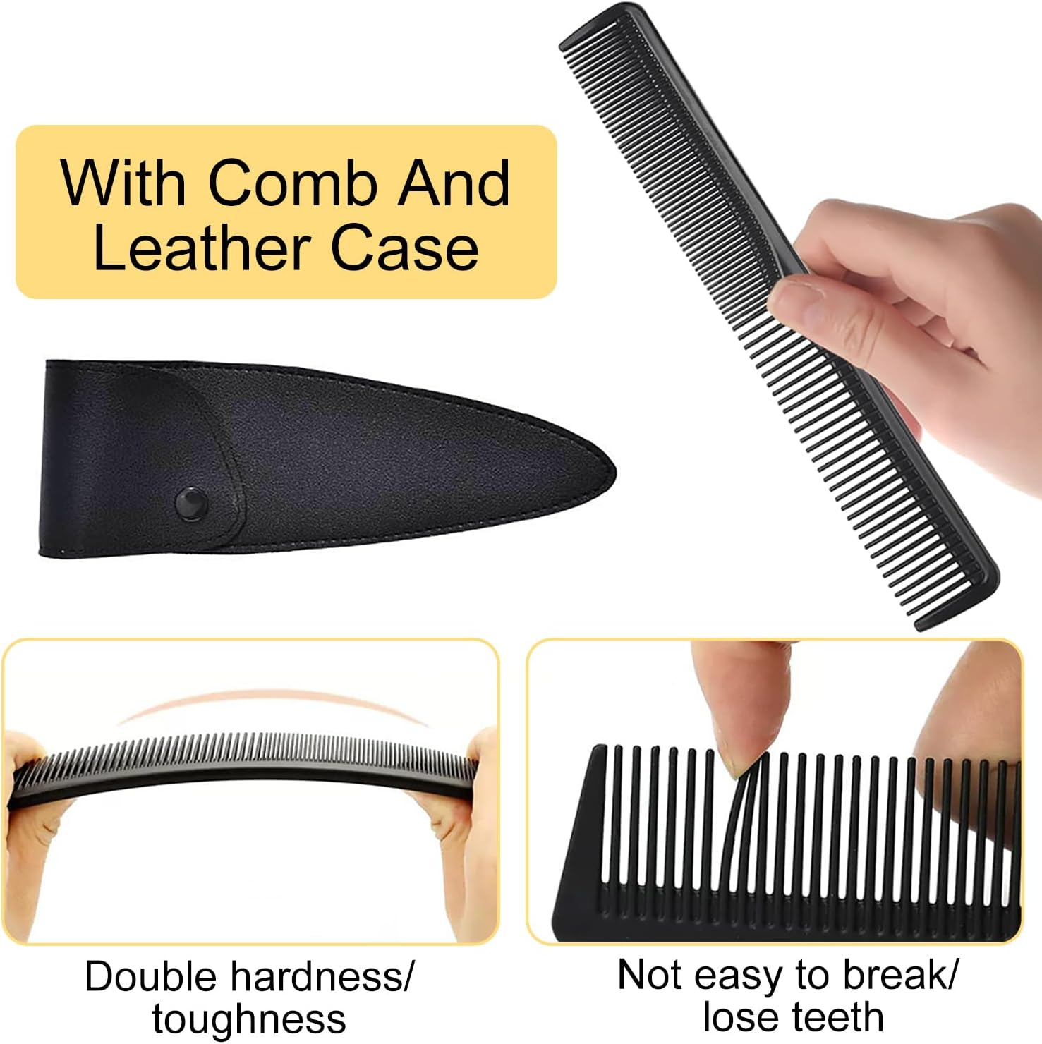 Icovalescent Hairdressing Scissors, Professional Hair Cutting Scissors with Comb and Leather Case, for Men, Women, Adults, Beard Scissors, Hair Scissors image number 2