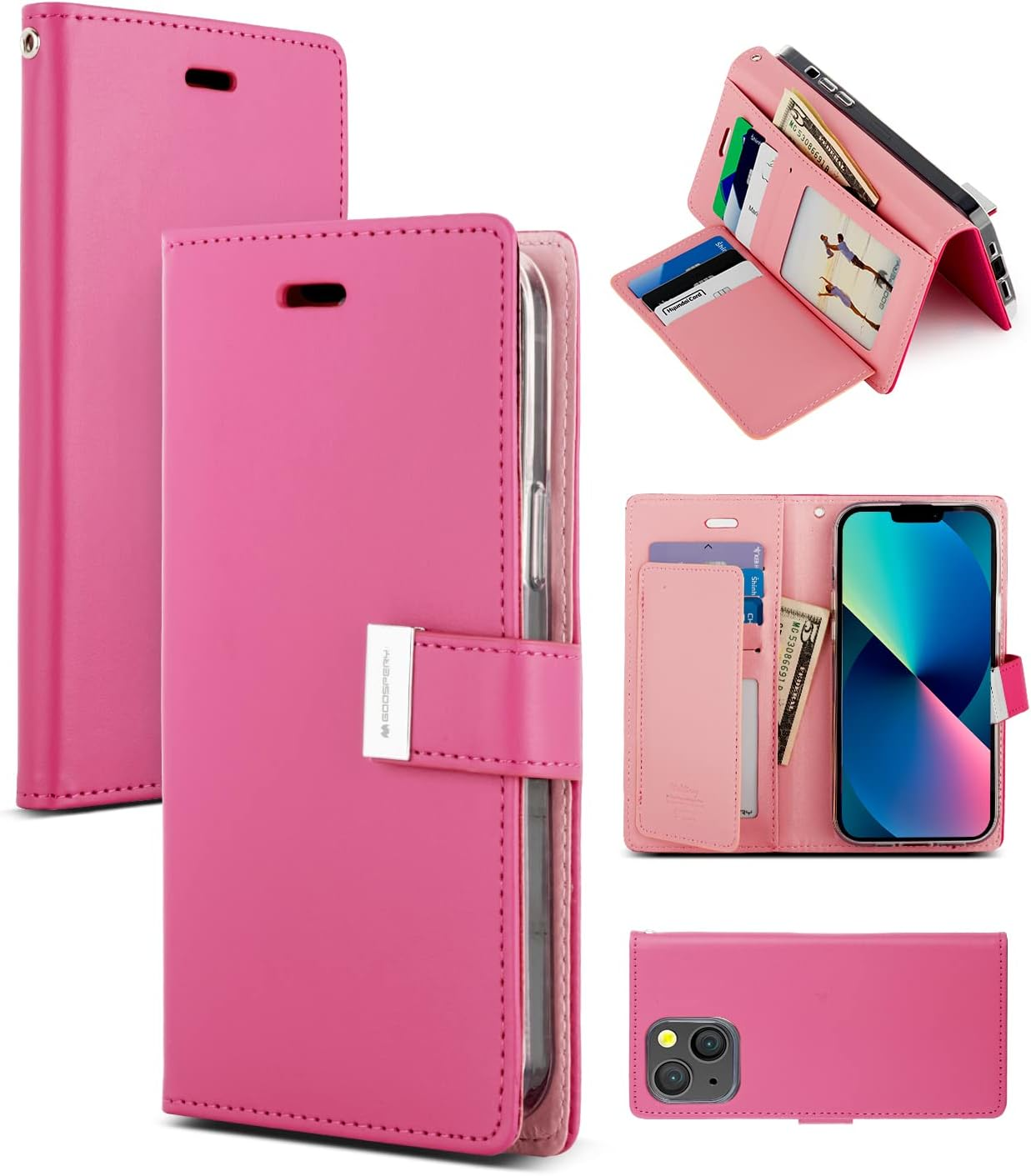 Rich Diary Case for Iphone 13 Mini - Hot Pink