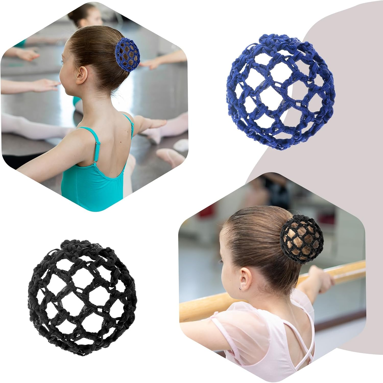 8 Pcs Hair Bun Cover Elastic Hair Nets for Buns, Invisible Knit Hairnet Dance Hair Bun Covers for Women'S Hair, Stretchy Bun Cover for Dancer, Skater, Bank Clerk, Women Ballet image number 4