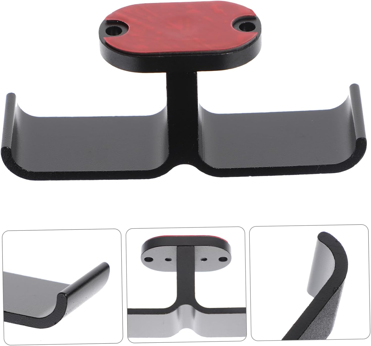 TEHAUX Dual Headphone Holder under Desk Earphone Hanger for Wireless Headsets Durable Adhesive Screw Fixing for Gaming Office Organization image number 3