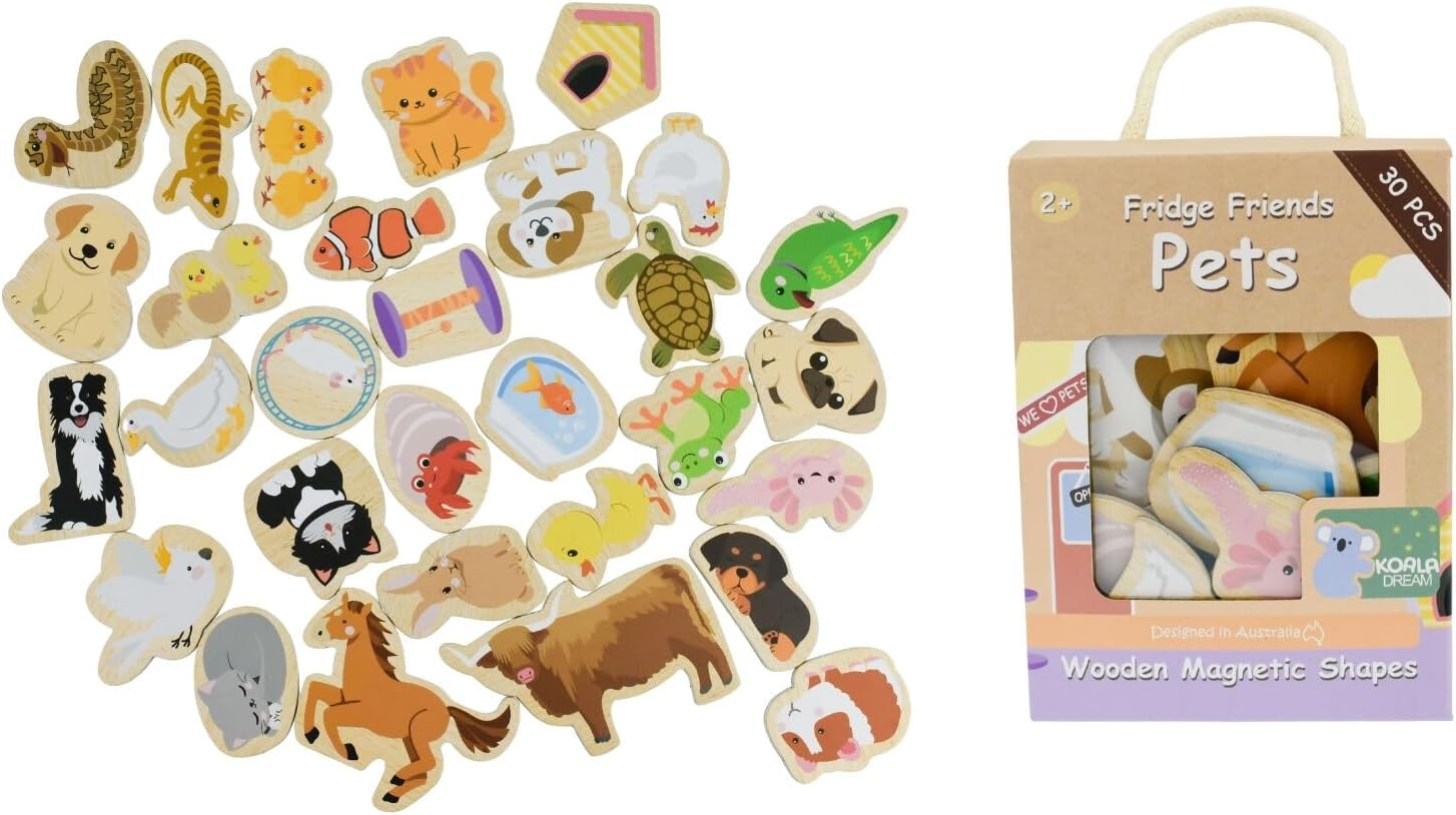 Koala Dream - Fridge Friends Pets Set | 30Pcs Fun Pet-Themed Educational Animal Magnets for Kids image number 2