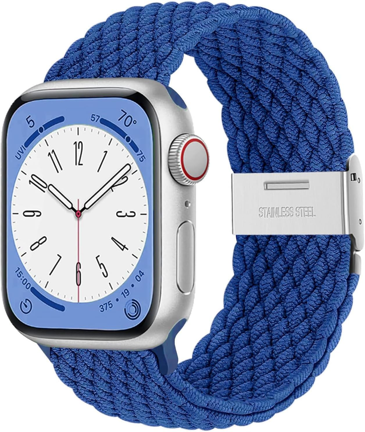 Braided for Apple Watch Band 40Mm 44Mm 45Mm 46Mm 41Mm 49Mm Iwatch Bands 42Mm 38Mm Women Men,Nylon Strap Stretchy Elastic Sport Loop Wristband for Apple Watch Series 11/10/9/Ultra 3/2/SE 3/2/8/7/6/5/4