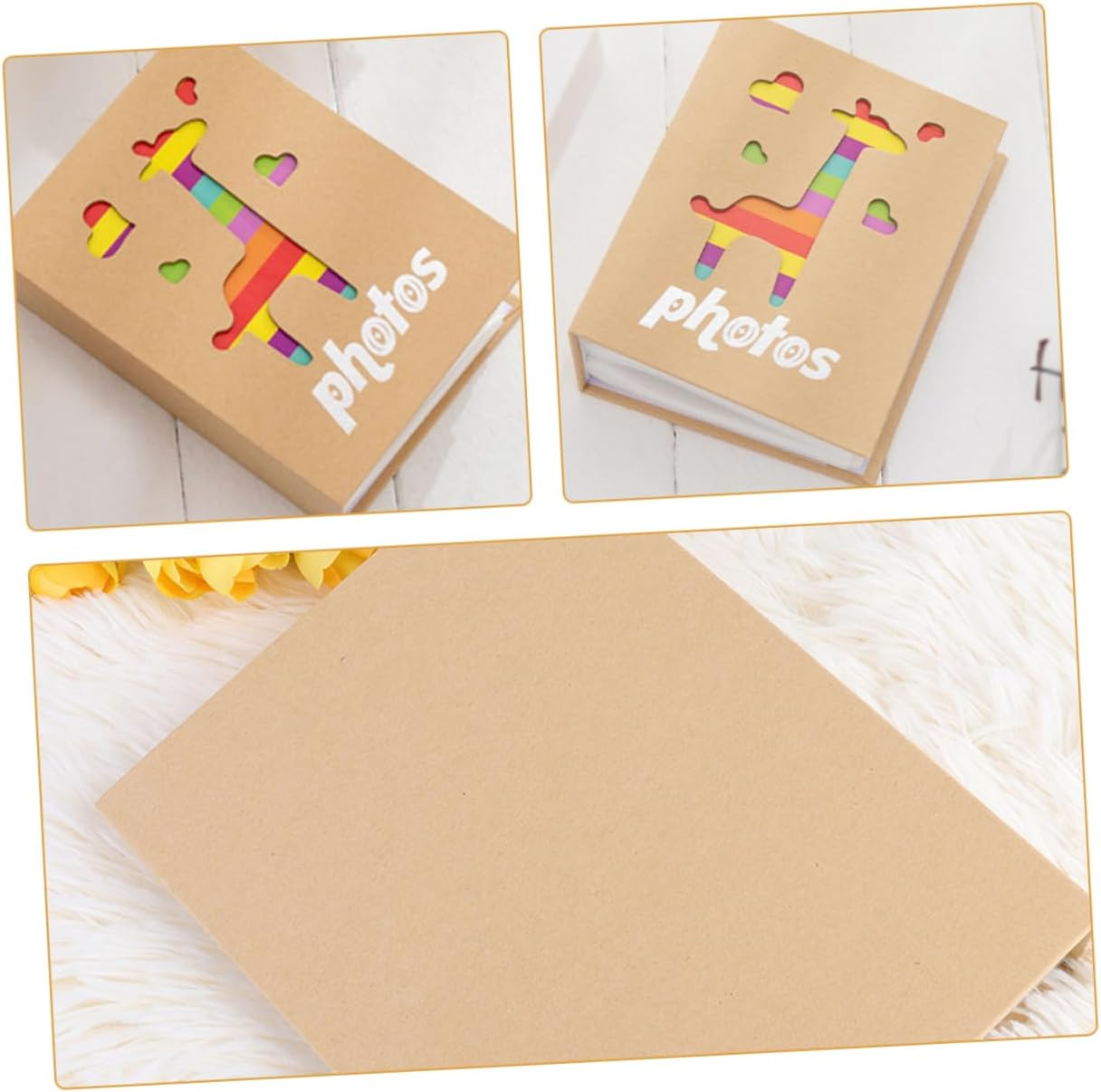 KOMBIUDA Elegant Photo Album for Scrapbook Album Colorful Cheetah Pattern 200 Pages 5X7 Inches Keepsake for Baby Boy or Baby Girl image number 5