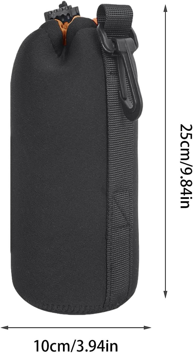 Thick Padded Pouch for Lens Bag, Pouch Case for DSLR SLR Camera Lens, Neoprene Large Lens Bag, Soft Neoprene DSLR Lens Bag, Protective Case for Camera Lens Storage, Telephoto Lens, Secure for DSLR SL image number 5