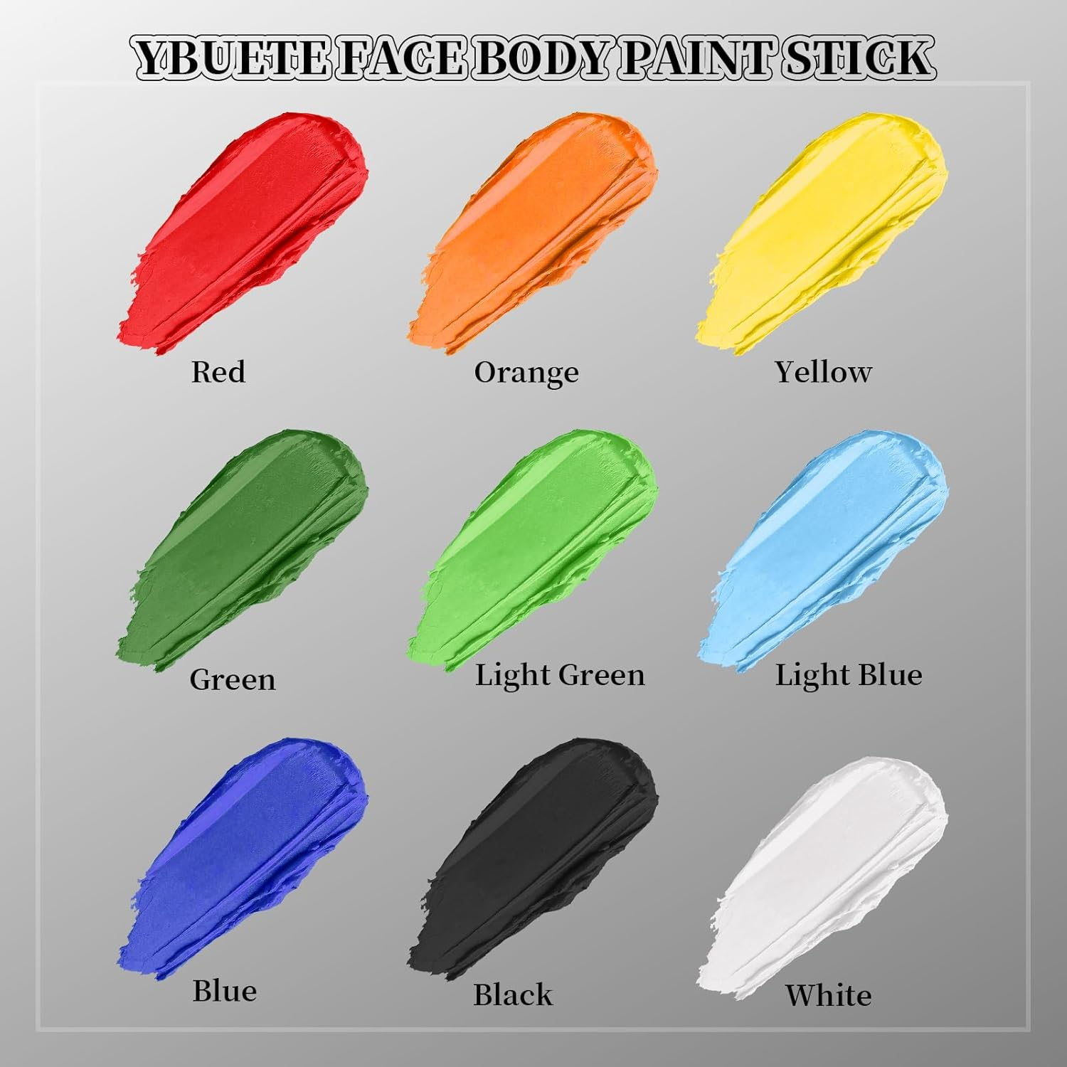 YBUETE Green Face Body Painting Stick, Professional Full-Coverage Cream Green Face Paint for St. Patrick'S Day Halloween SFX Witch Monster Cosplay Makeup,Washable Body Paint for Adult Carnival image number 5