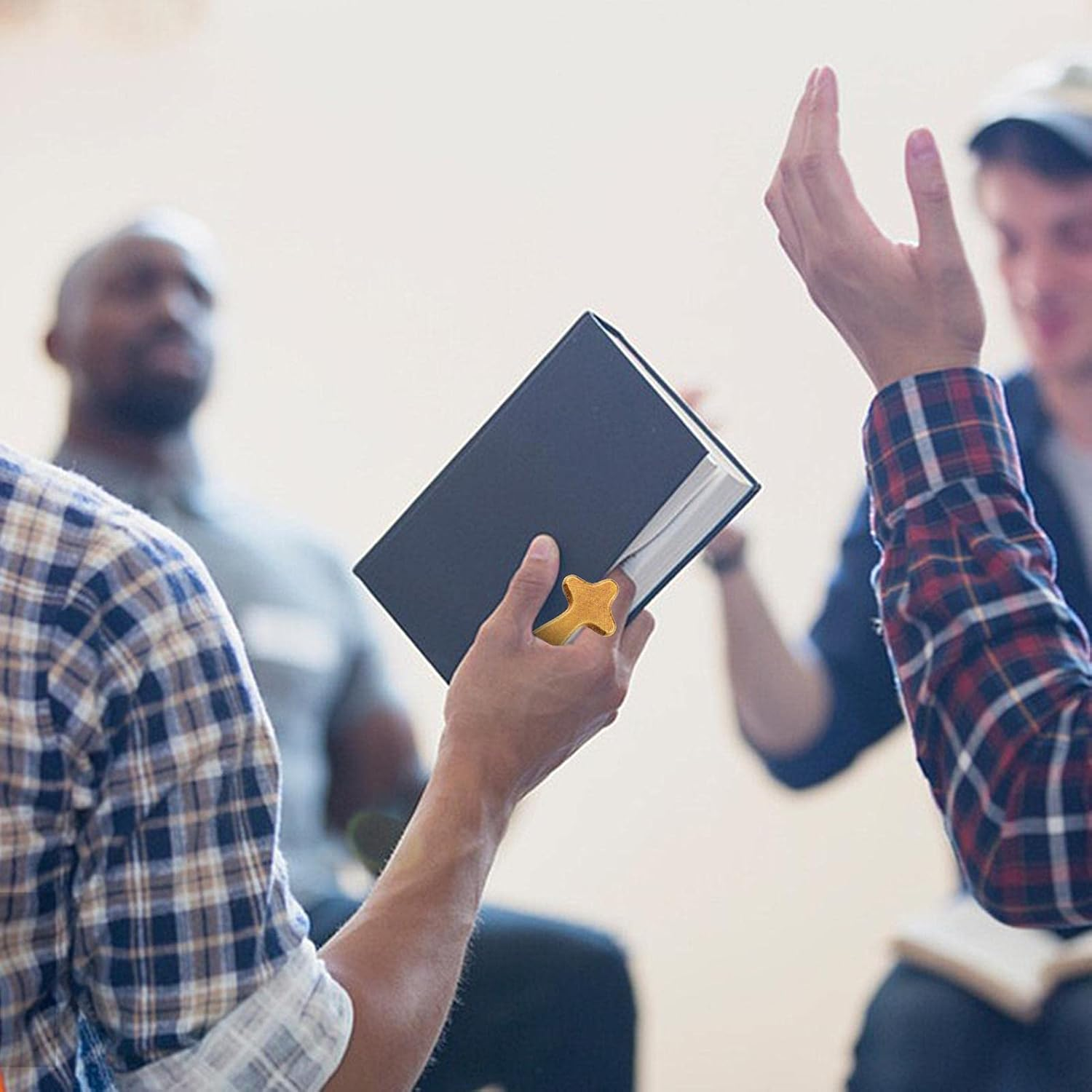 Motivational Worry Stone Cross Wooden Crosses Small Hand Cross Hand Cross Small Wooden Cross for Praying, Also as a Death Cross, Handmade to Fit in Your Hand - 1Pcs image number 5