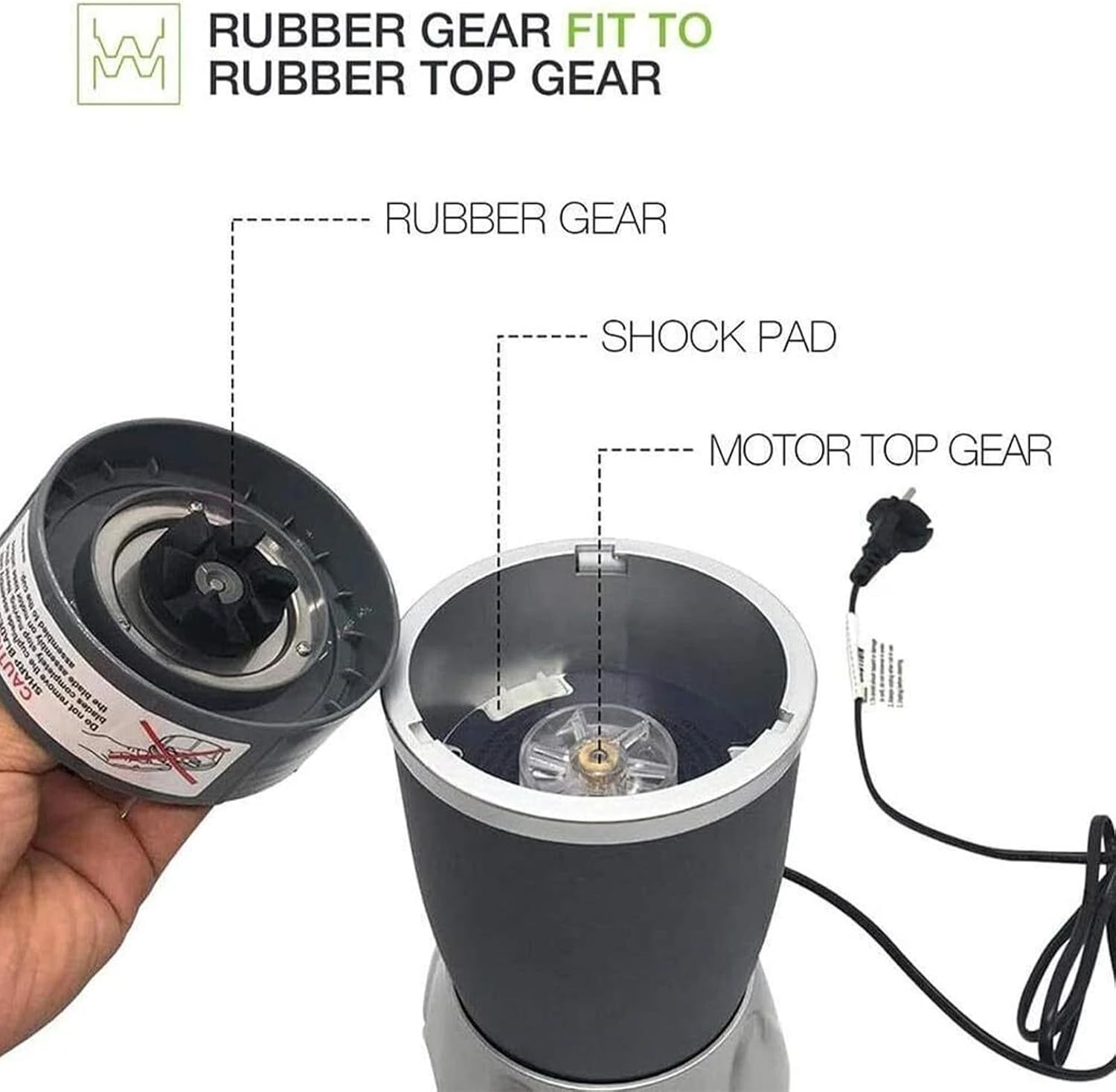 Replacement Extractor Blade with Gasket for Nutribullet 600W & 900W Pro Series Blender Blade Replacement Accessories Parts,2-Pack image number 3