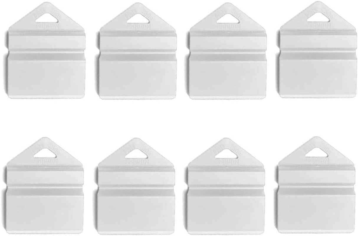 White Clip It on Clips License Plate Holder - Licence Clip for Cars,Automobile License Plate Installation Kit，8Clips image number 1