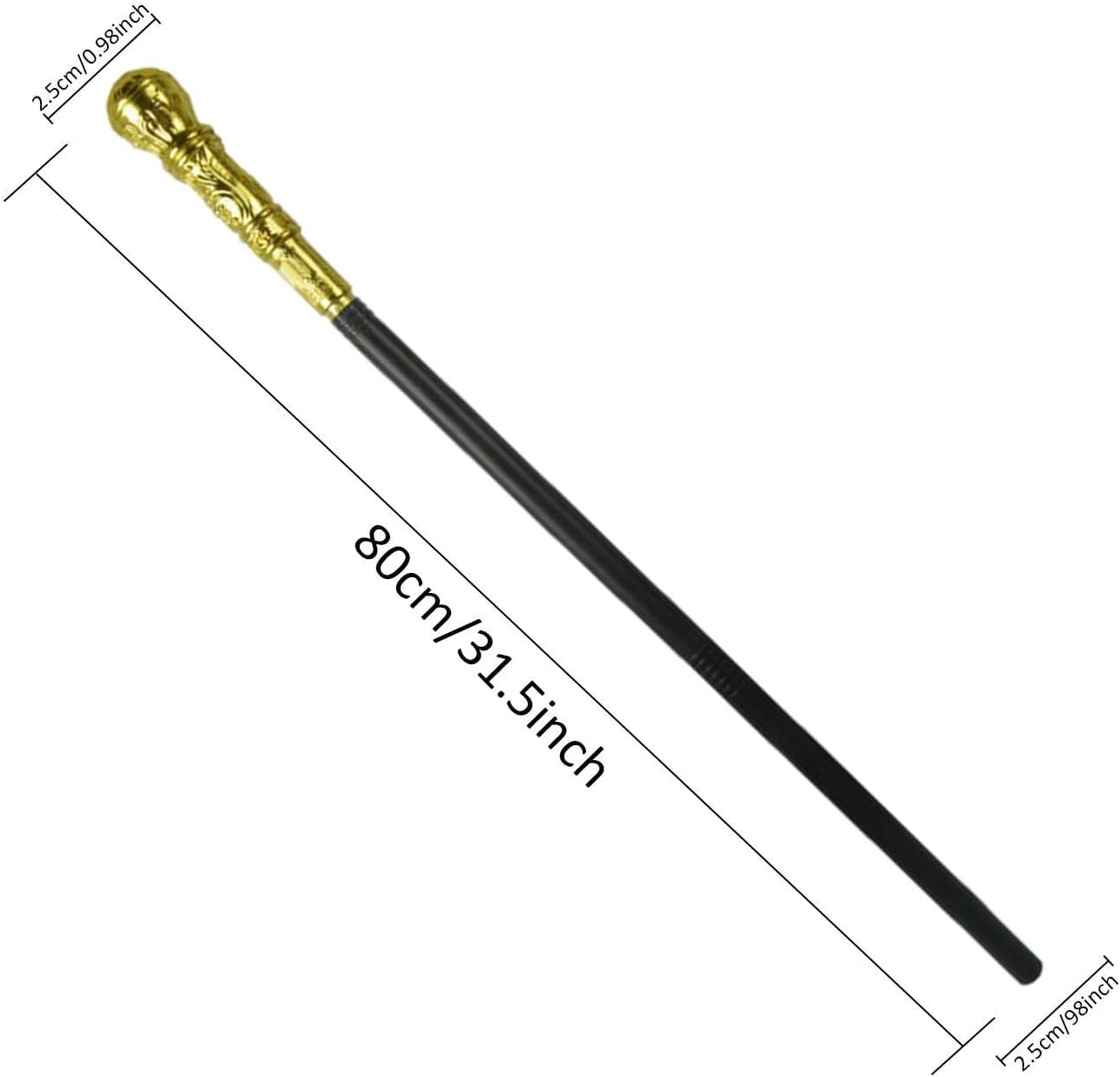 Elegant Prop Stick Dress Pimp Canes | Cane Scepter Walking Wand for Halloween Cosplay King - Festival King Cosplay Scepter Toy, Halloween Photo Prop Accessory Decorations for Kids Adults Puchen image number 1