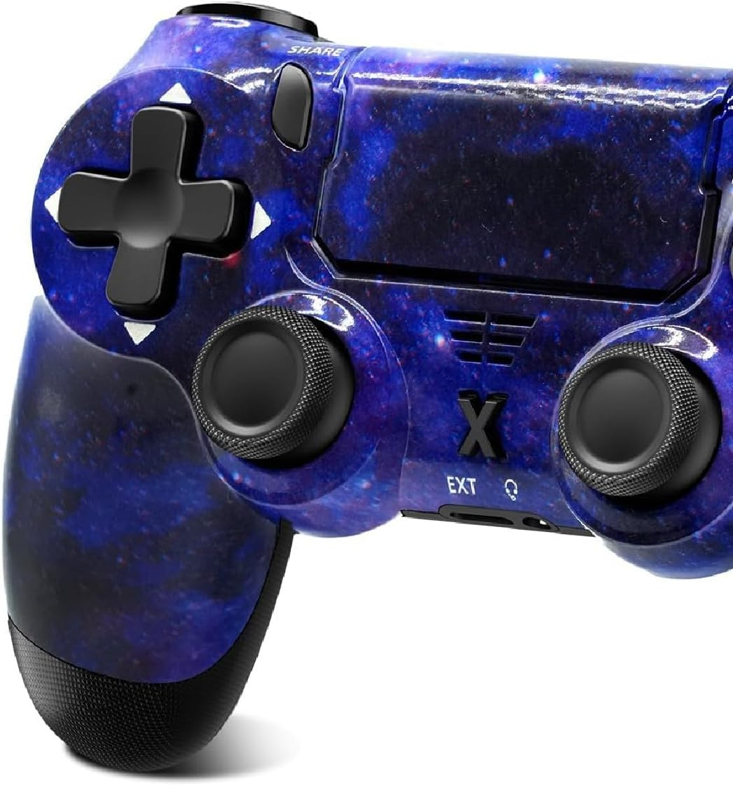 Glitfix Wireless Controller for PS-4, Controller Wireless for Ps-4/Pro/Slim/Pc, Bluetooth Gamepad Joystick with Dual Vibration Touch Panel 3.5Mm Audio Jack Six-Axis(Starsky Blue)