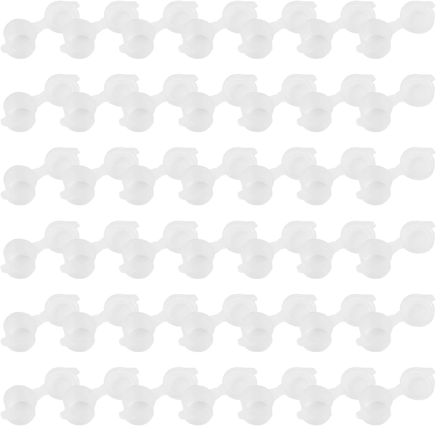 Spacesea 100 Strips 600 Pots Empty Paint Strips Paint Cup Clear Plastic Storage Containers Painting Craft Supplies(3 Ml/ 0.1 Oz) image number 6