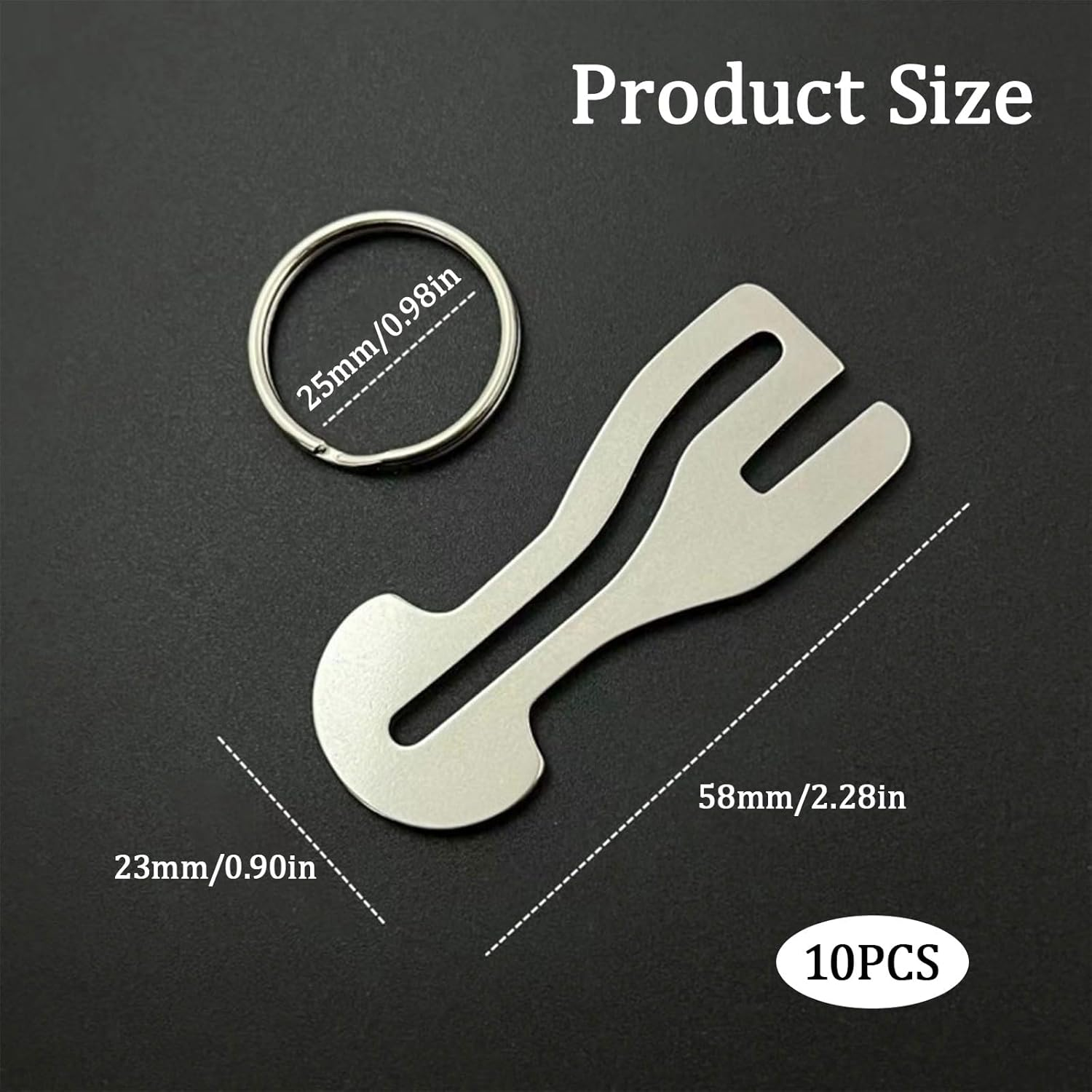 10 Pcs Shopping Trolley Keys, Shopping Cart Key, Trolly Token, Portable Token with Aluminum Key Ringsuitable for Supermarket and Convenience Store Unlocking image number 4