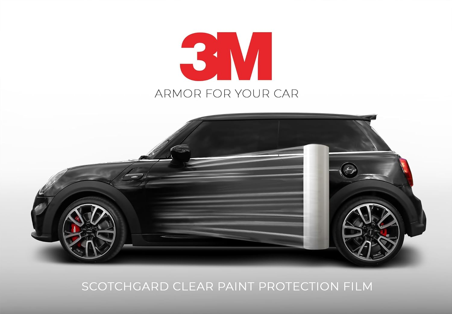 Vvivid 3M Clear Vinyl Paint Protection Film 6 Inch by 120 Inch Roll W/Yellow Detailer Squeegee image number 3