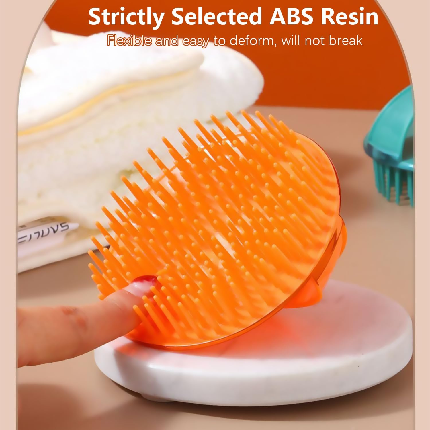 DDHOM 4Pack Hair Scalp Exfoliator Brush Dandruff Cleaning Brush, Flexible Scalp Massager Brush, Shower Scalp Shampoo Brush for Home, Office, Travel and Pets image number 4