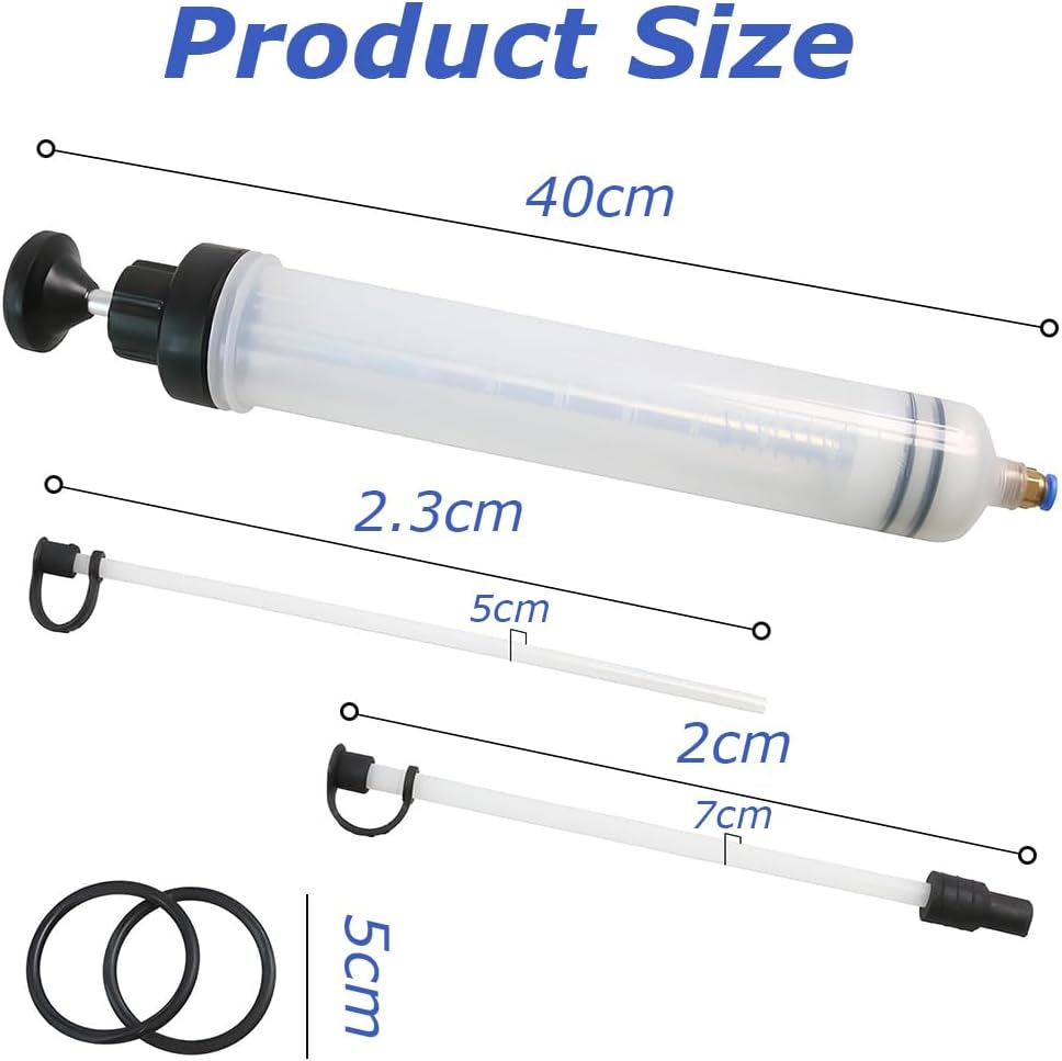 500Cc Oil Fluid Extractor and Filler Pump, Oil Change Syringe with Hose, Manual Vacuum Suction Pump, Suitable for Brake Fluid, Transmission Oils, Coolant, Engine image number 4