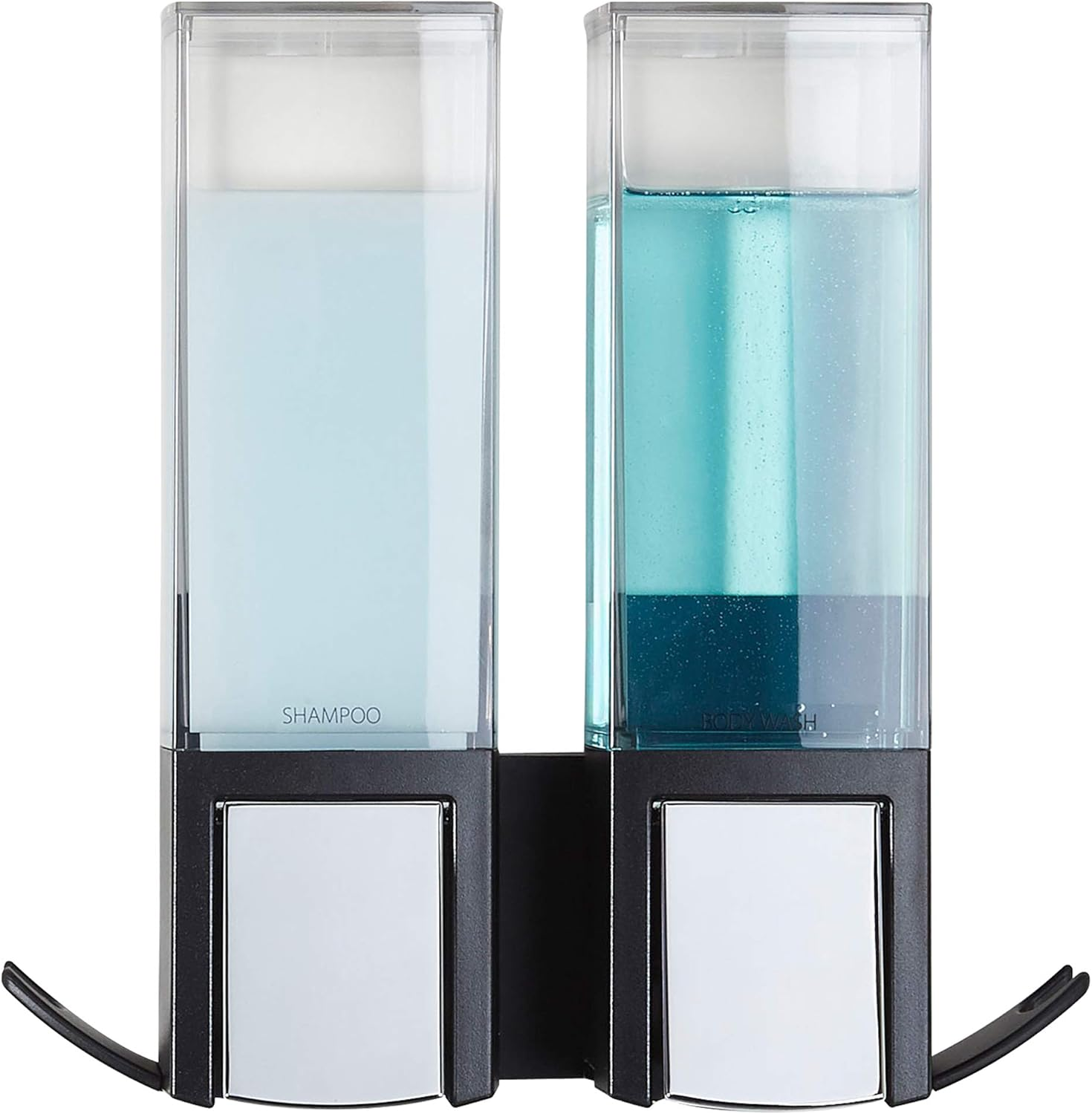 Better Living Products 77384 Clever Soap and Shower Triple Dispenser, Black/Chrome