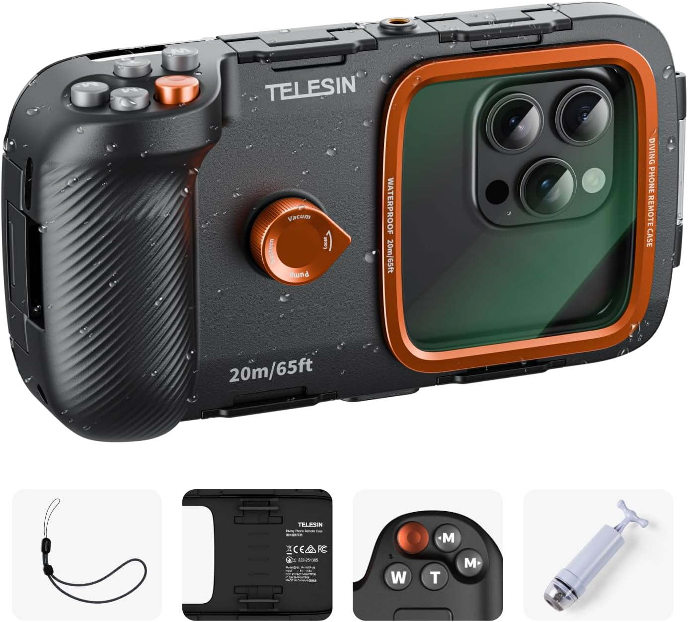 TELESIN Underwater Snorkeling Diving Phone Waterproof Case Universal Underwater Photo & Video Diving Housing Handle Grip for Iphone 17 16 15 14 13 12 11 Pro Max/Xs/X Samsung Galaxy and Most Phones image number 6