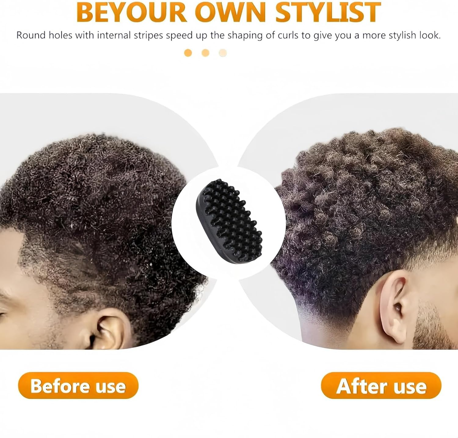 Curly Hair Brush,Rubber Hair Brush,Comb for Curly Hair,Twist Styler Brush,Afro Ha-Ir Bru-Sh,Washable Afro H-Air,Curling Brush,Afro Racket for Barbers and Daily Use,A-Fro Bru-Sh,Afro Sponge image number 4