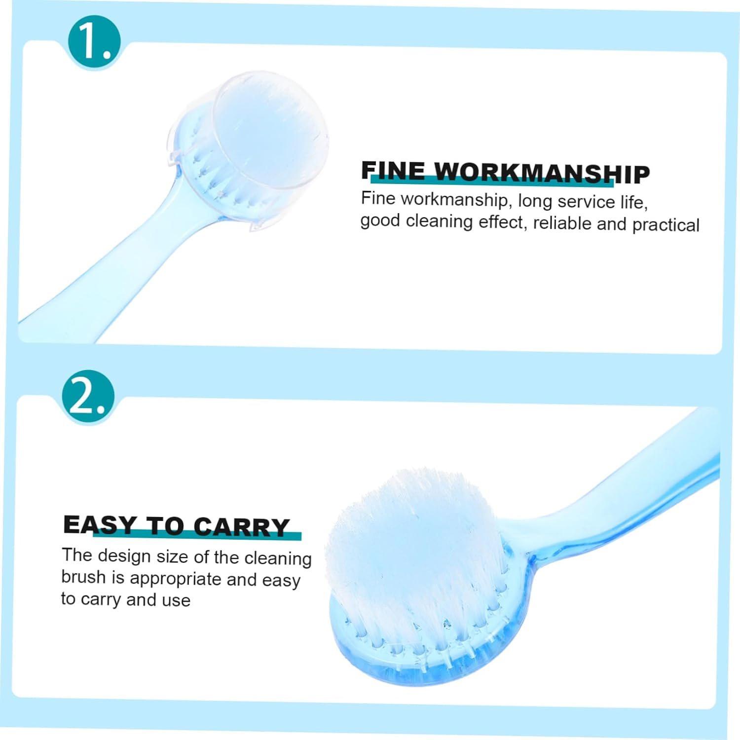 DECOMELODY 6Pcs Manicure Nail Brush round Head Brush Professional Nail Dust Cleaning Tool Home Salon Accessory image number 3