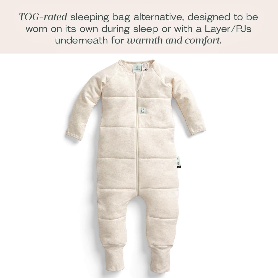 Ergopouch 1.0 Tog Sleep Onesie for 2-3 Years Kids, Oatmeal Marle image number 1