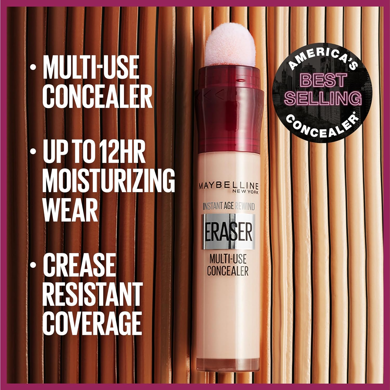 Maybelline Instant Age Rewind Eraser Dark Circles Treatment Multi-Use Concealer, 140, 1 Count (Packaging May Vary) image number 2