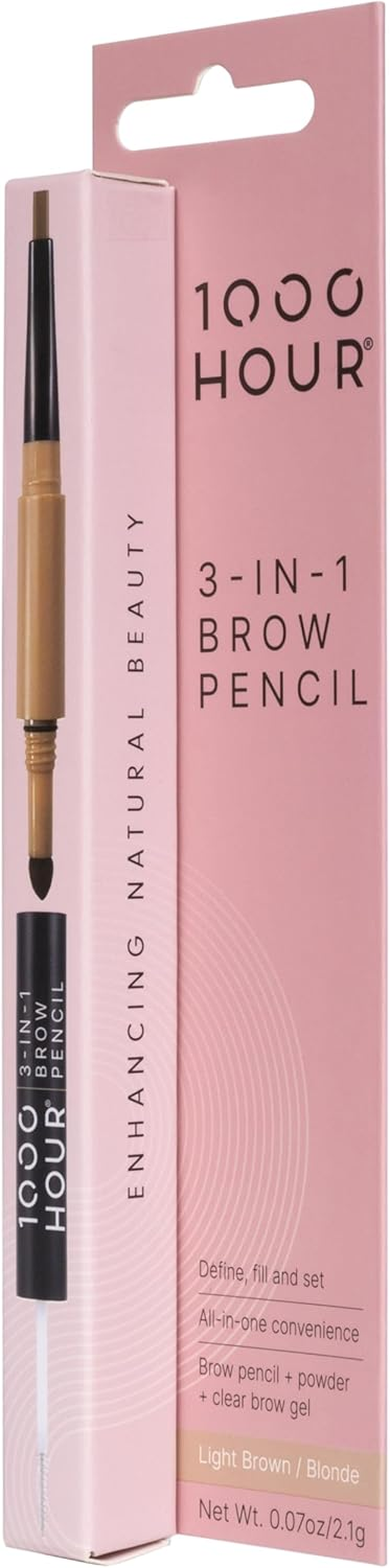 1000 Hour 3-In-1 Brow Pencil, Light Brown image number 1